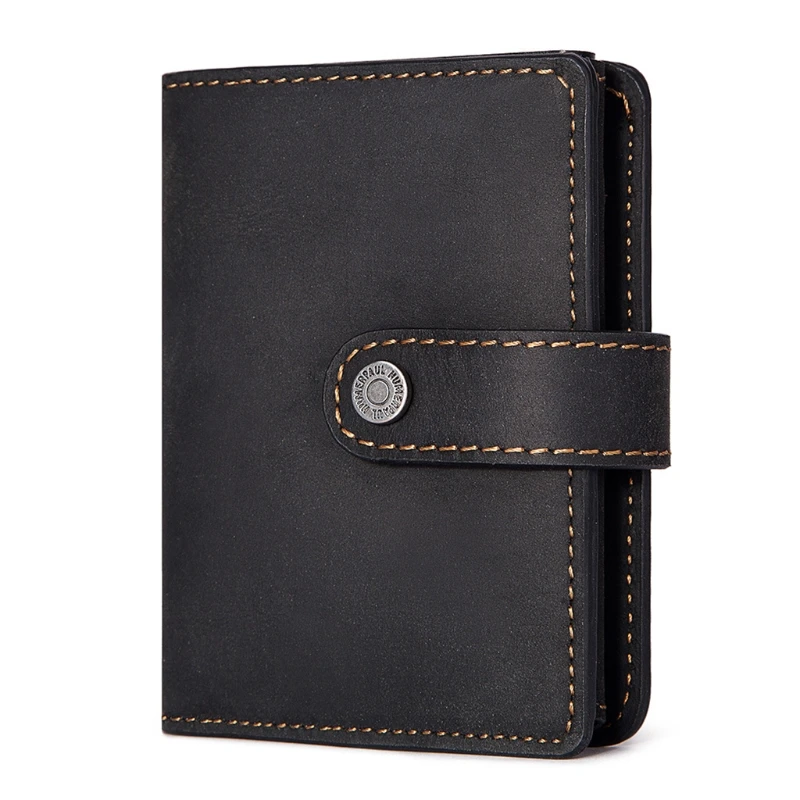 

50LD RFID Blocking Leather Bifold Wallet for Men with Coin Pocket Vintage Business Credit Card Holder