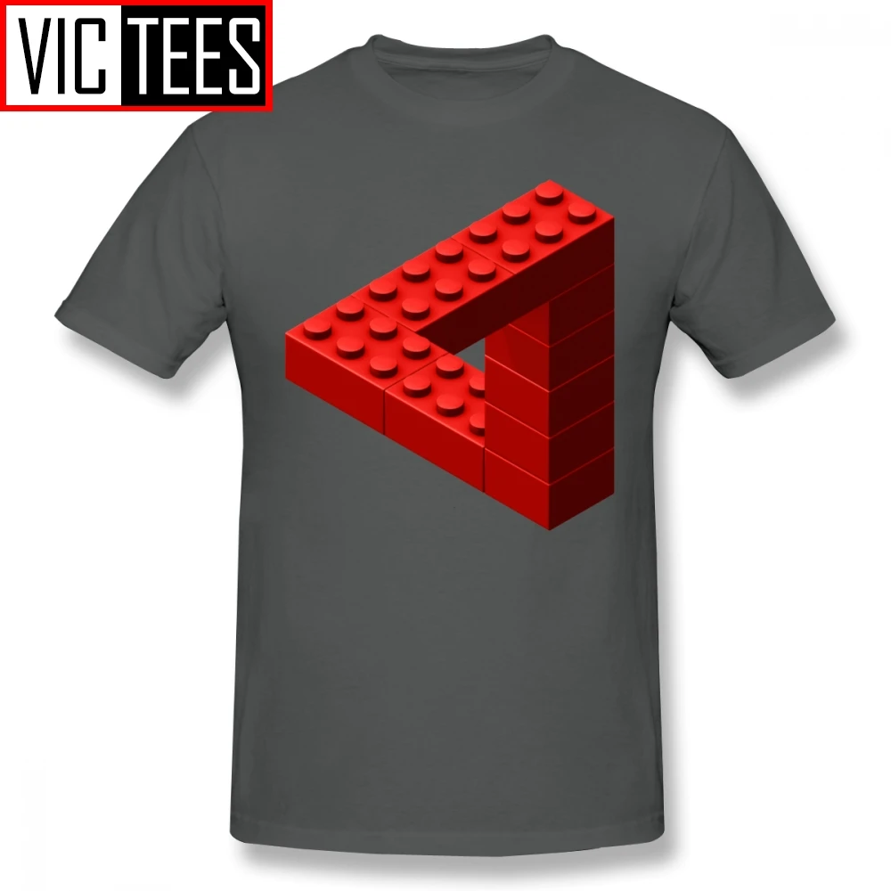 Мужские футболки Escher Красная Футболка Toy Bricks Милая футболка графическая Мужская