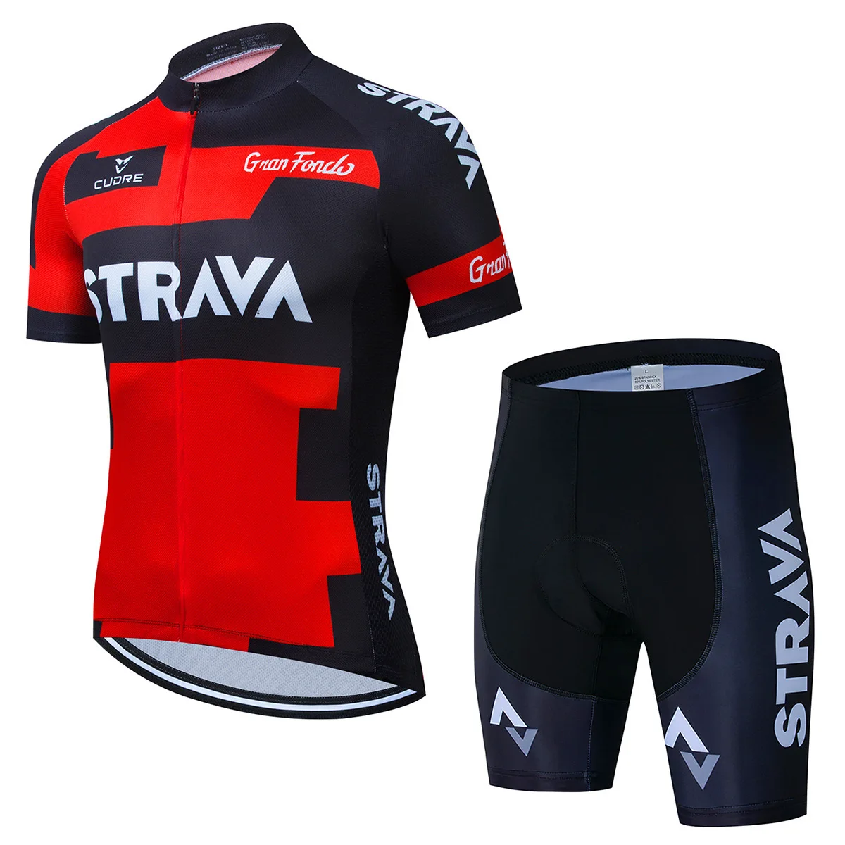

2021 Summer STRAVA Cycling Jersey Men Sets Bib Shorts Set Mountain Bike Bicycle Suit Anti-UV Bicycle Team Racing Uniform Clothes