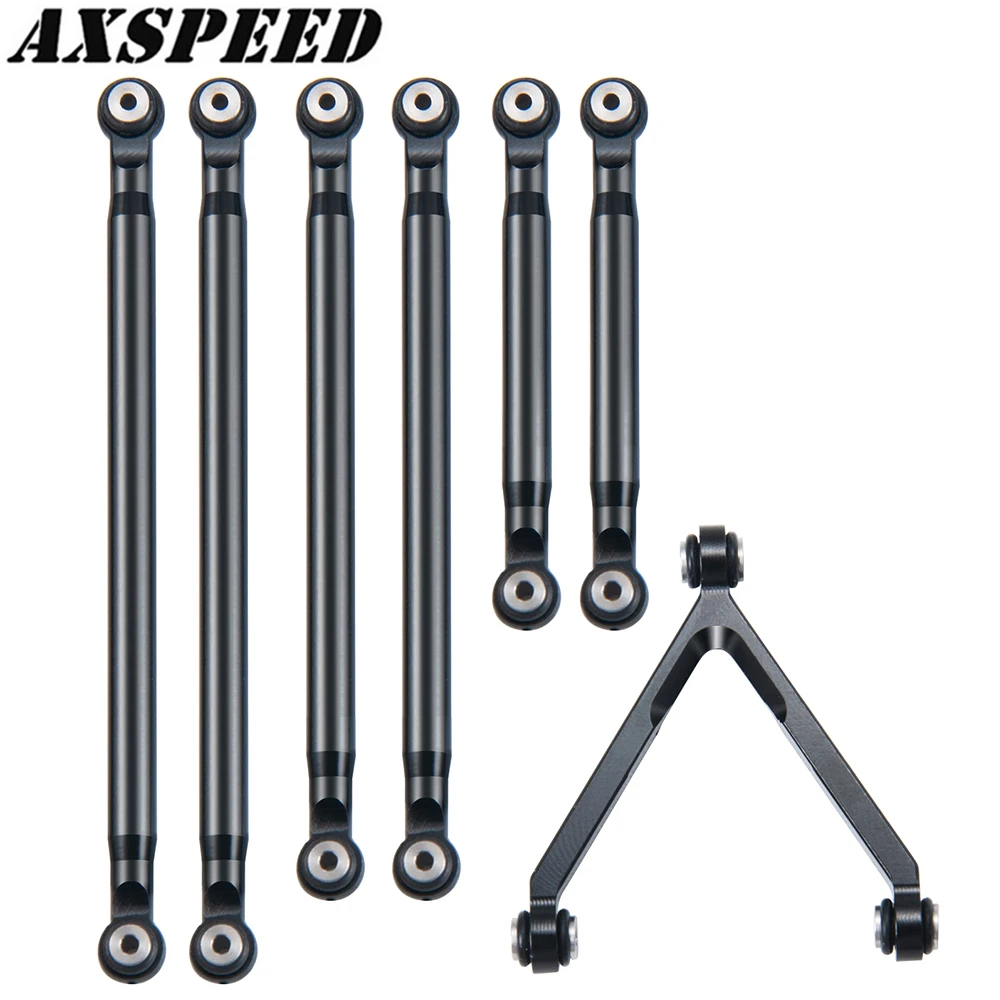 

AXSPEED SCX24 Link Linkage Pull Rod Kit Aluminum Tie Rod LWB 133.7mm for 1:24 Axial SCX24 90081 AXI00002 Upgrade Parts