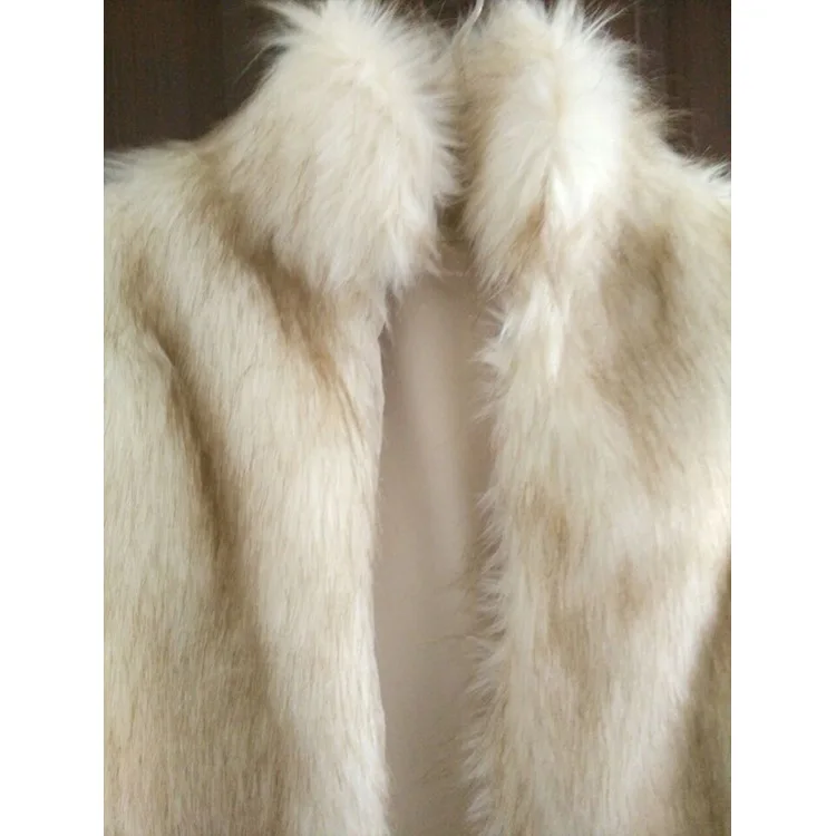 Высокое качество меховой жилет пальто роскошная Искусственная лиса теплое