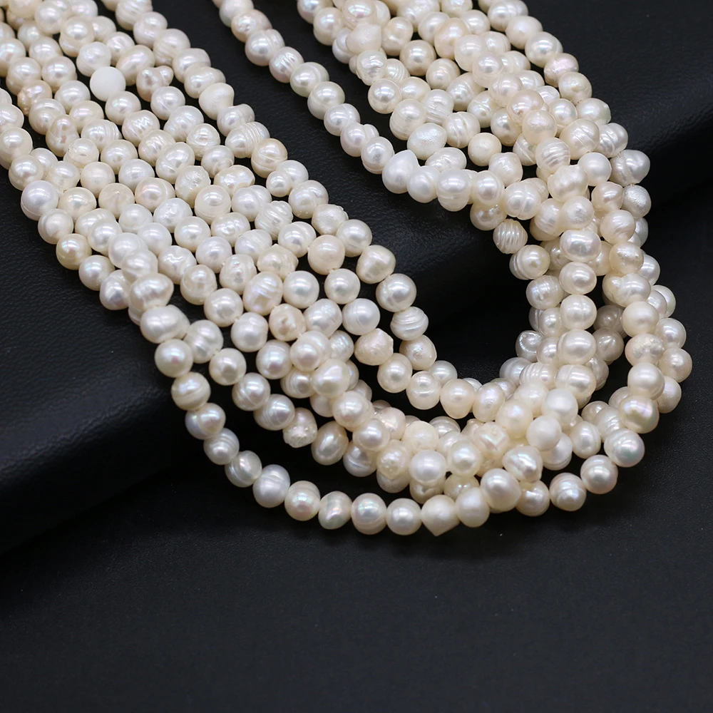 

Натуральный пресноводный зеркальный круглый белый жемчуг AAA для самостоятельного изготовления браслетов, ожерелий, ювелирных аксессуаров