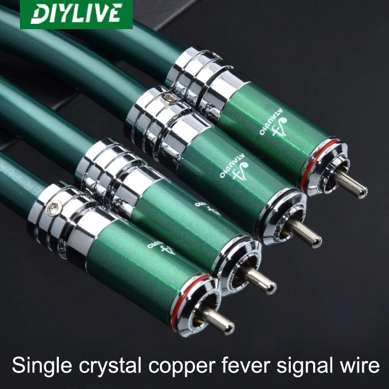 Кабель DIYLIVE Hi-Fi RCA 7n OCC Двойной штекер-Двойной штекер аудиокабель