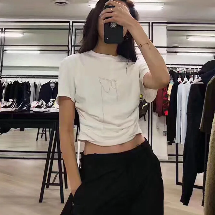 2020 DEAT new spring and summer round neck short sleeves T-shirt | Женская одежда