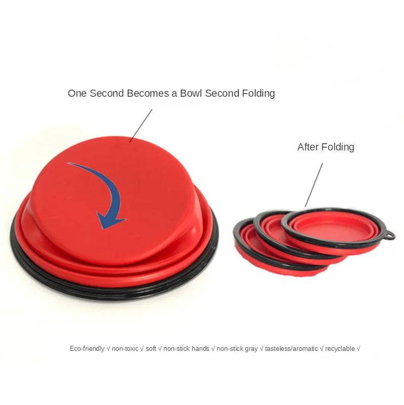 

Pet Bowl Folding Silicone Travel Dog Bowls Walking Portable Water Bowl For Dogs Cat Food Bowls Universal Pet Dished