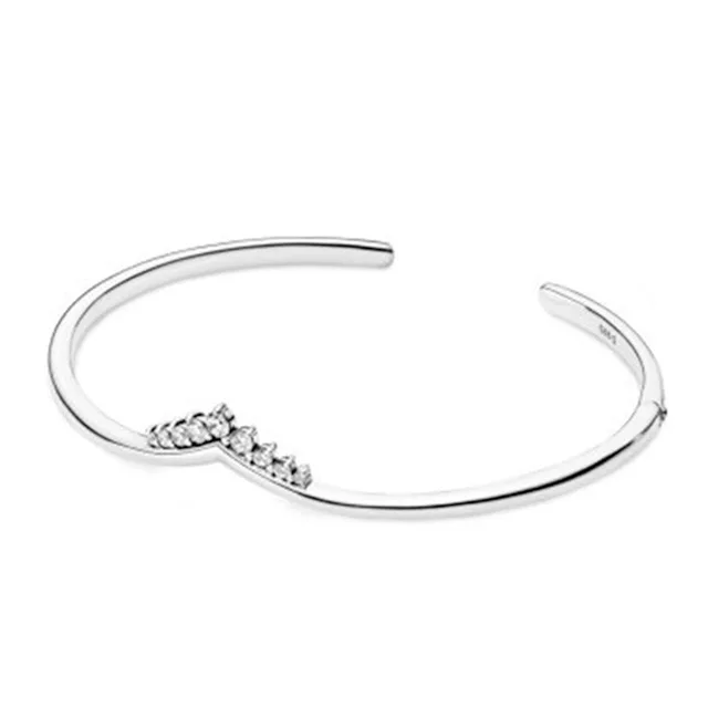 

100%925 Sterling Silver High Quality New Crown Open pandora Bracelet Free Delivery Manufacturer Wholesale