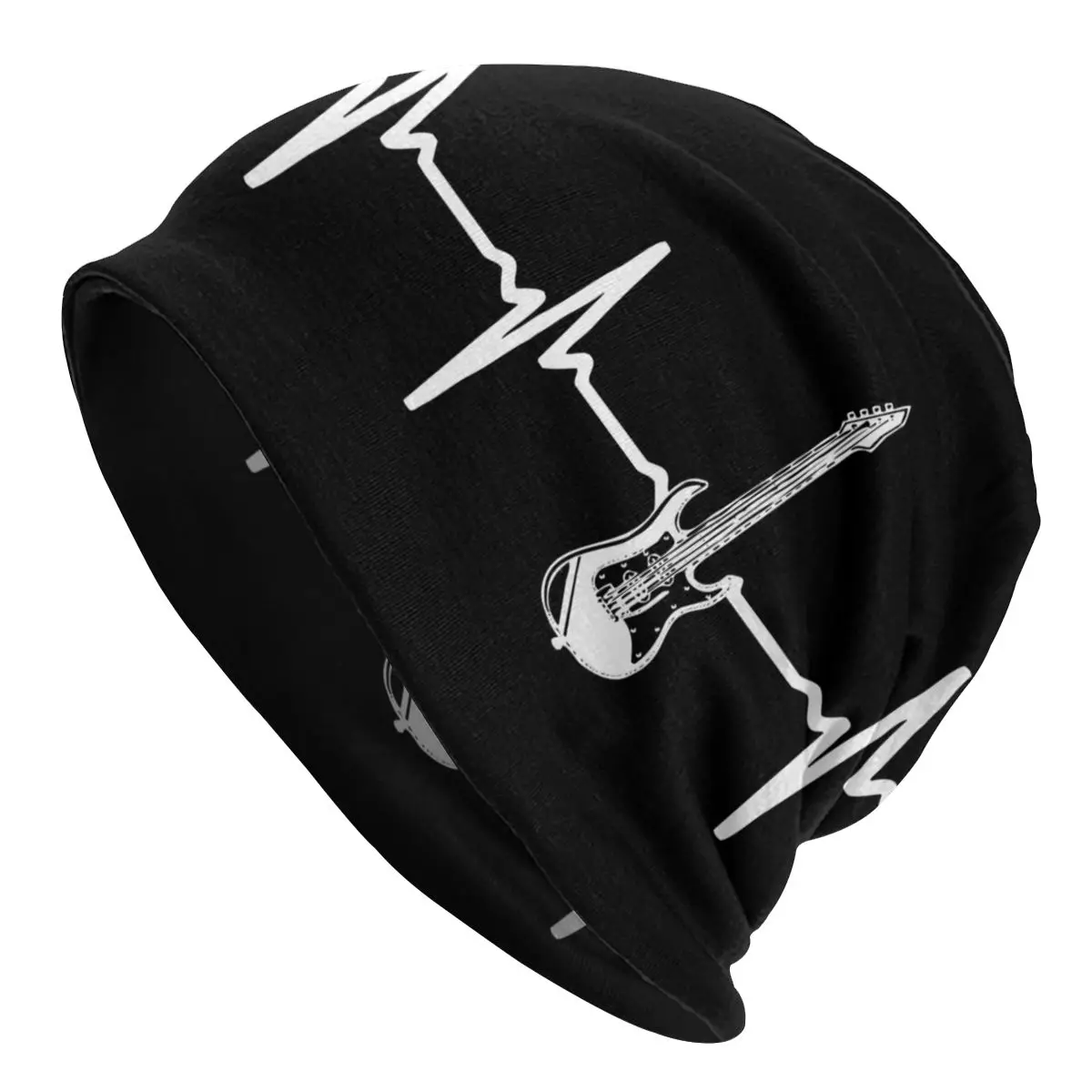 

Электрические гитарные шапочки с сердцебиением, облегающие шапки в стиле рок-ролл, тяжелый металлический стиль, уличная шапка в стиле хип-х...