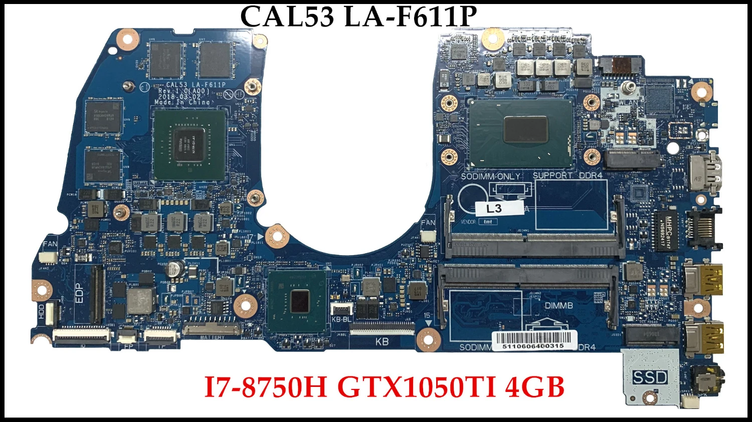 Высококачественная Задняя панель для ноутбука Dell G3 3579 материнская плата модель