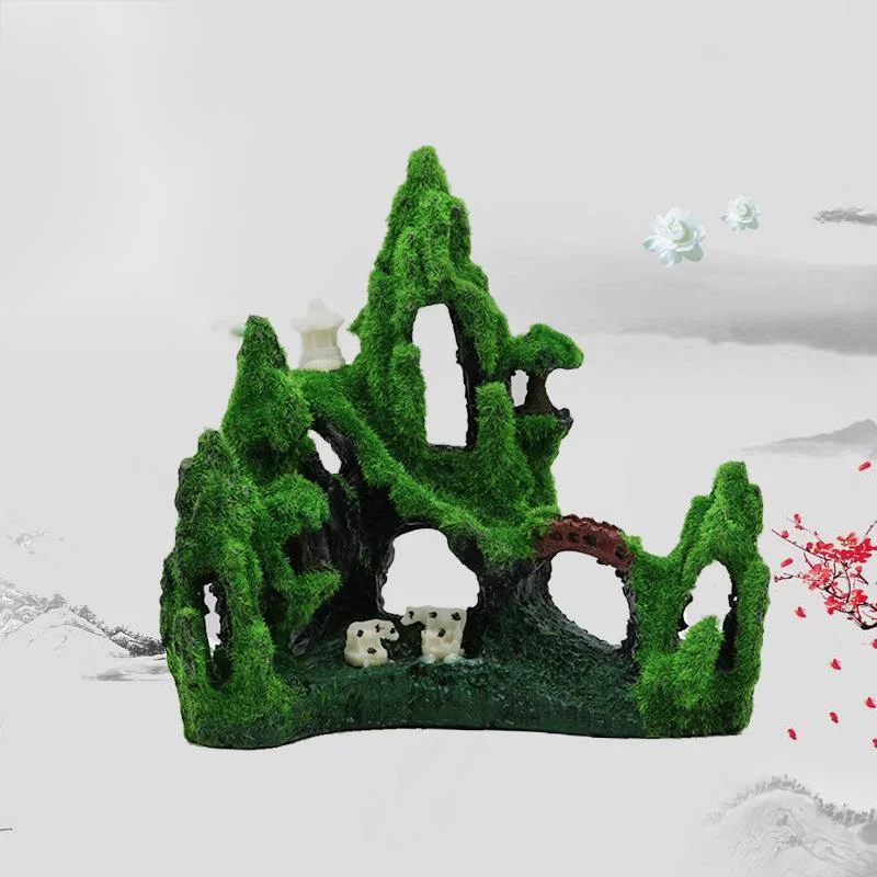 

Fish Tank Aquarium Decoration Moss Rockery Ornaments Simulation Stone Aquascape Landscape Home Decor Aquarium Accessories