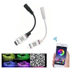 Пульт дистанционного управления Мини RGB контроллер Bluetooth, постоянный ток, 5 В, 12 В, 24 В постоянного тока, подходит для ответа на звонки и прослушивания музыки светодиодный контроллер светильник ленты контроллер для RGB светодиодный полосы