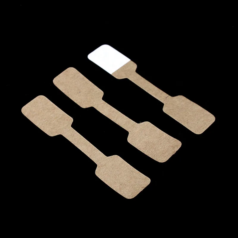 Липкие маленькие пустые Стикеры из крафт бумаги ярлыки с клеем для ценового