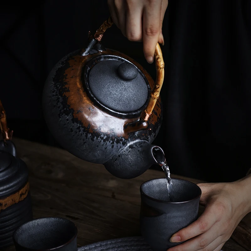 RUX WORKSHOP 1PS Japanese style Vintage Ceramic Teapot Home Restaurant Tea Cup Large Pot Drinkware | Дом и сад