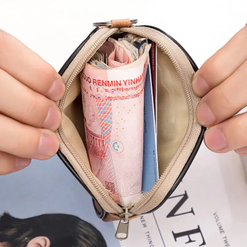 Новый Кошелек для монет мужской модный кожаный чехол карт коротких ключей клатч