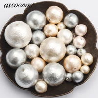 assoonas m848jewelry making accessoriesdiy earring pendantscotton pearlhand madecharmssingle holejewelry making10pcslot