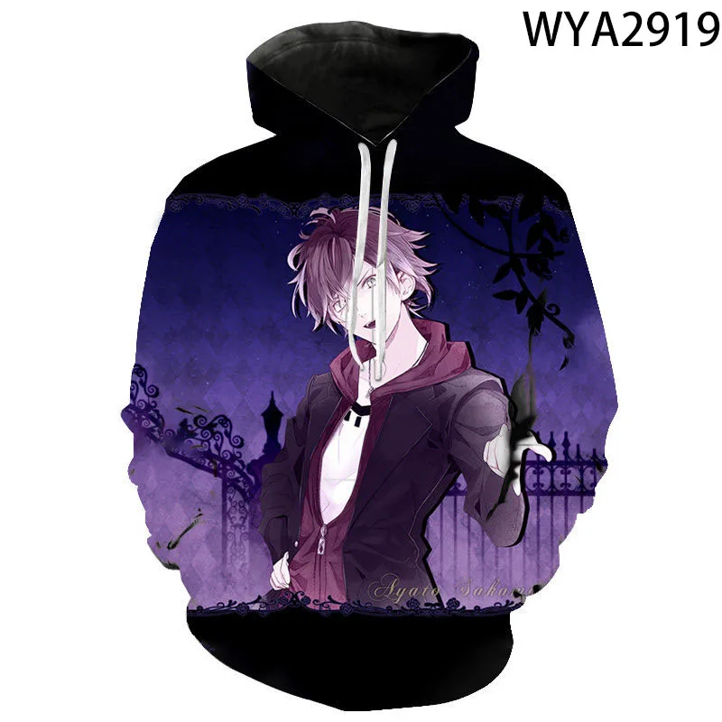 Новинка 2020 толстовки с капюшоном для влюбленных Devil IK Sakamaki Kanato Ayato Komori Yui 3D принтом