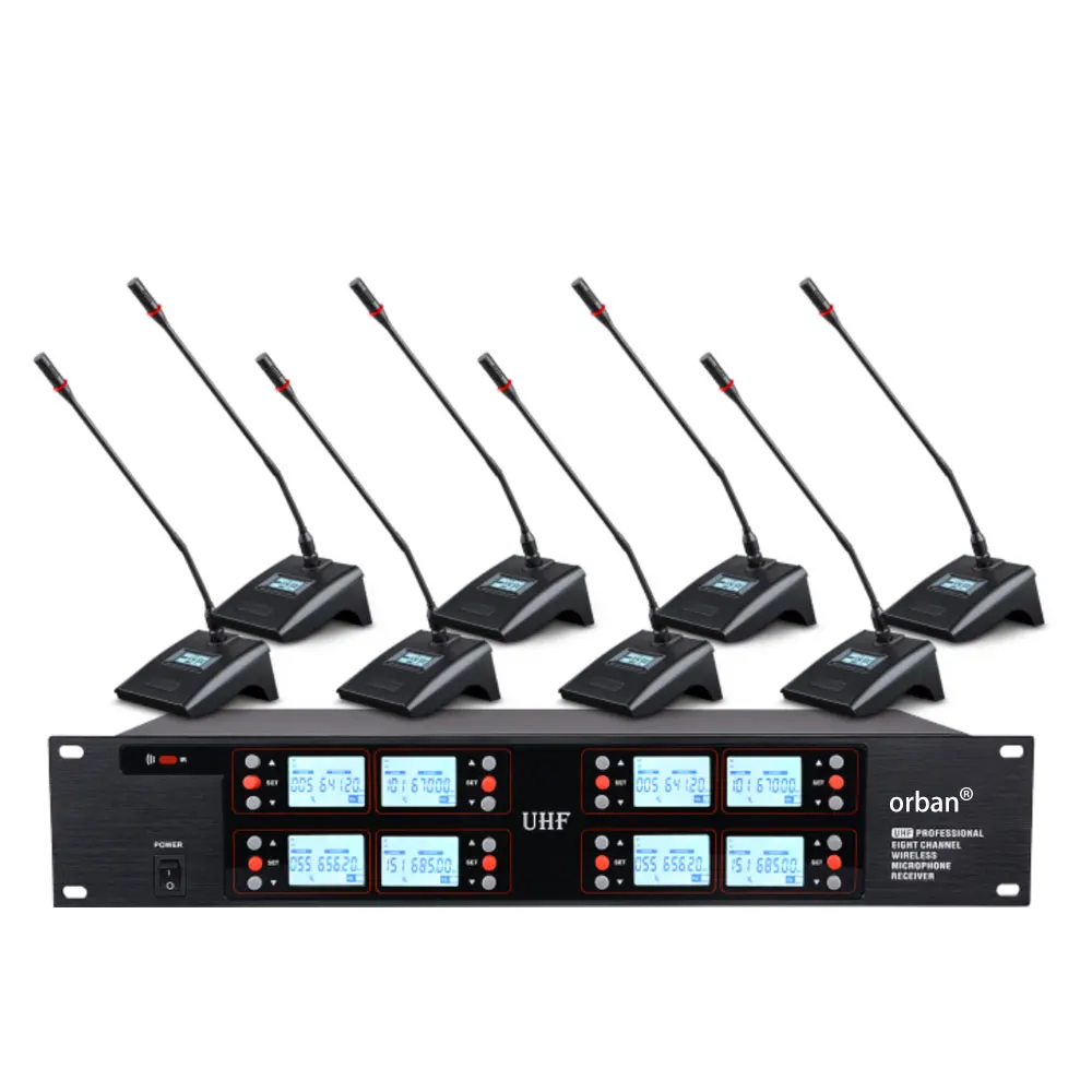 

Профессиональный УВЧ беспроводной микрофон системы для цифровых зеркальных камер 8-канальный микрофон для конференц-зала для больших и мал...