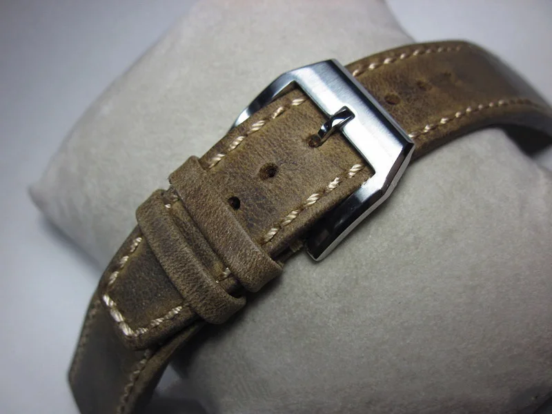 Ремешок для часов ручной работы в стиле ретро из воловьей кожи 20 21 22 мм ремешок Crazy