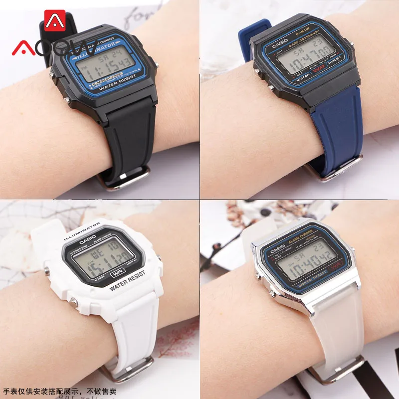 Резиновый спортивный ремешок для Casio F-91W F-84 108 A158 A168 AE1200/1300 мужские и женские