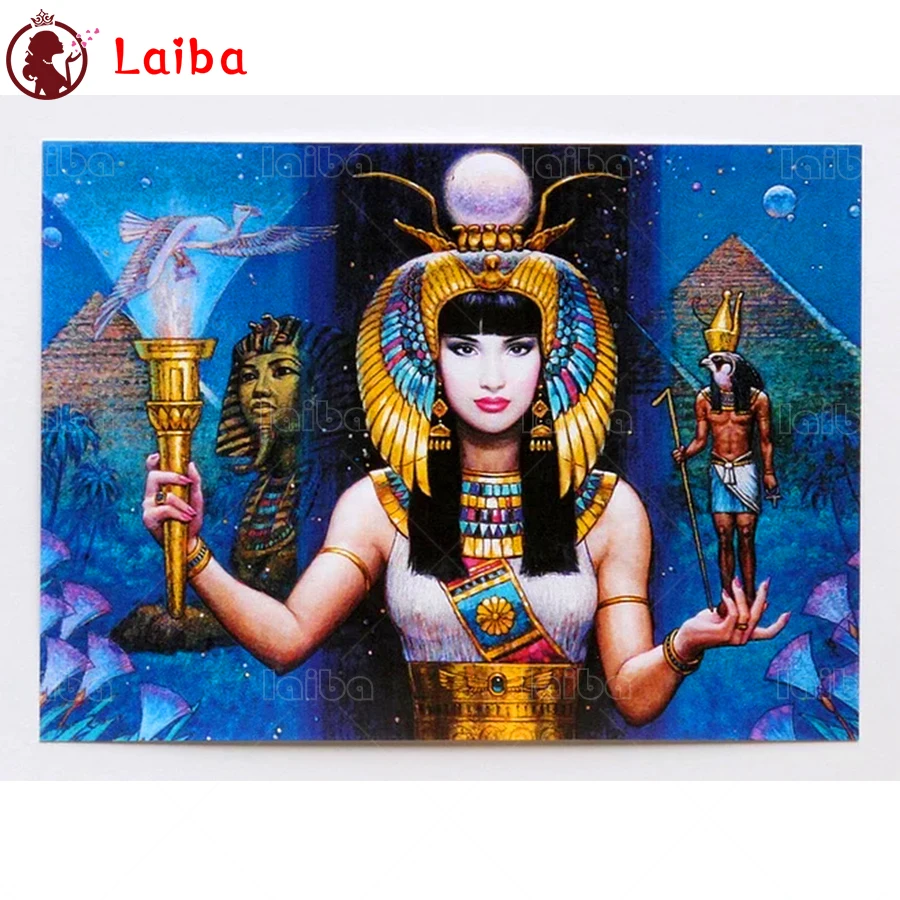 

diamond embroidery Abstract art, vintage Egyptian queen full square round drill diamond painting 5d diy diamond home decoration