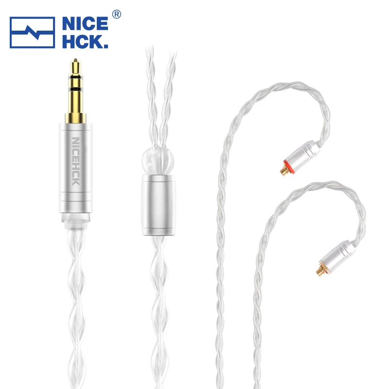 

NiceHCK H4-1 Taiwan 5N посеребренный OCC HIFI кабель для наушников 3,5/2,5/4,4 мм MMCX/0,78 мм 2Pin /QDC для KXXS Lofty Topguy