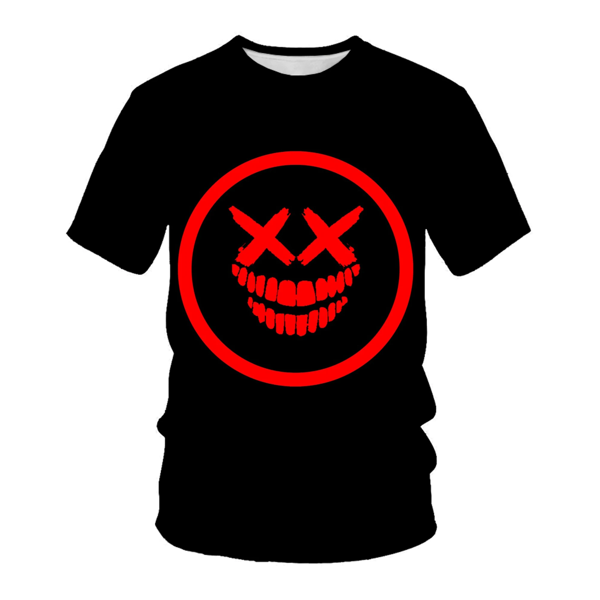 

2021 Summer Children, Babies, Teenagers Short-sleeved T-shirt Boys And Girls 3D Printing Graffiti Clown Hip Hop Casual Summer