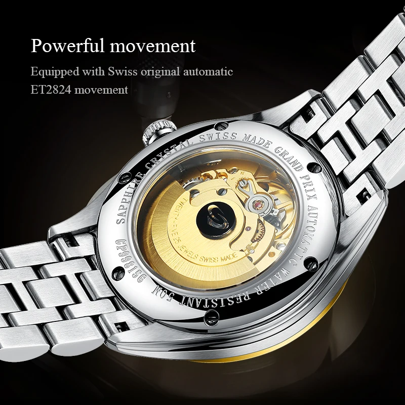 Часы наручные механические для мужчин и женщин водонепроницаемые с