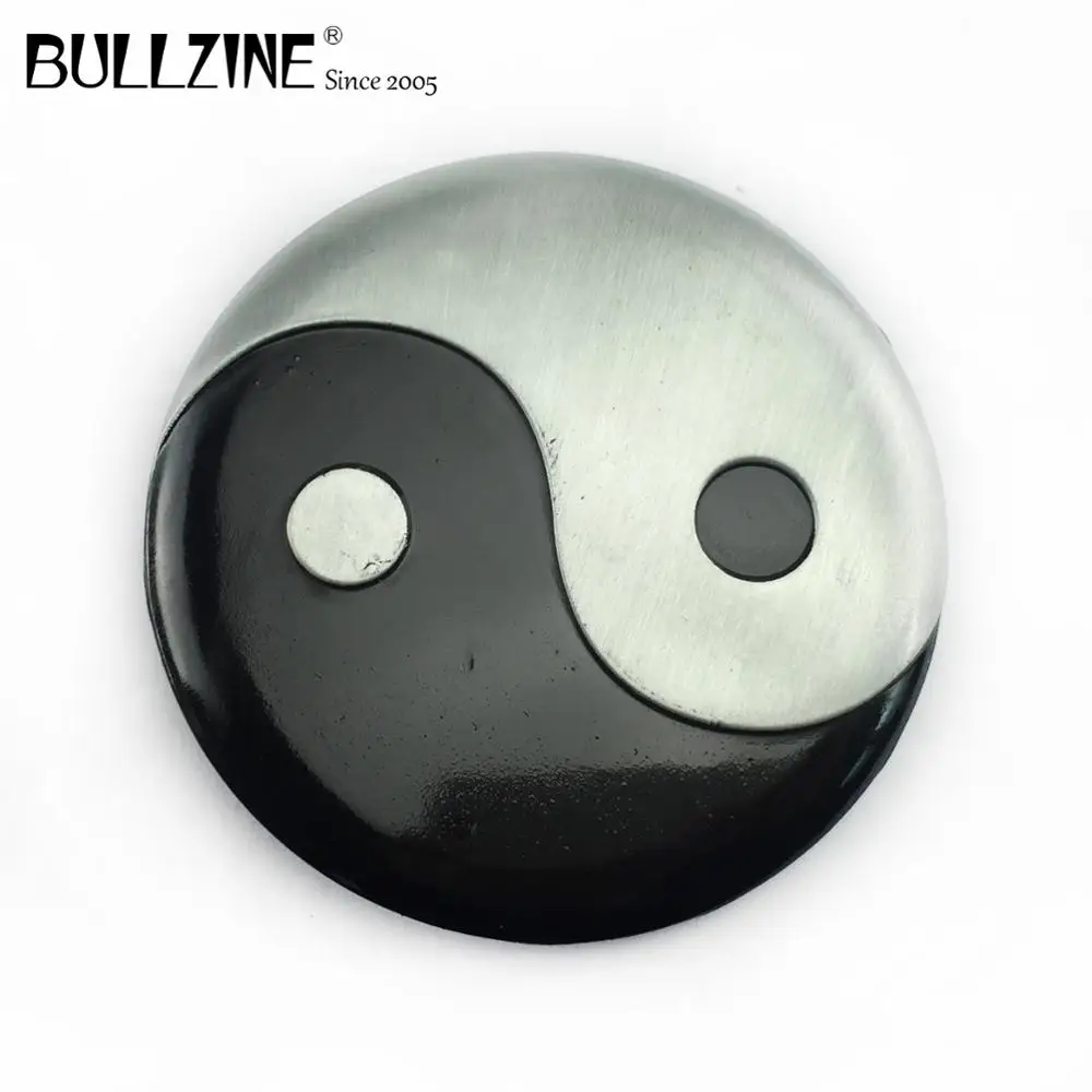 Bullzine цинковый сплав Yinyang пряжка для ремня черное покрытие FP 03359 Роскошные