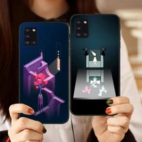 monument valley puzzle game phone case black color for samsung s21 ultra s20 fe s10 a52 a32 a12 a72 a71 note 20 10 plus cover