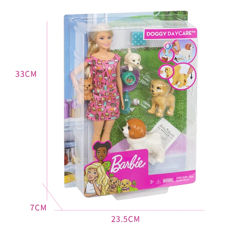 

Original Brand Barbie Doll with Pet Princess Assortment Girl Fashion Fashionista Doll Toys for Girls Children Birthday Gift Toy