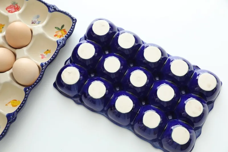 

Pastoral style 15 ceramic egg trays, storage compartment for interesting gifts HP90802