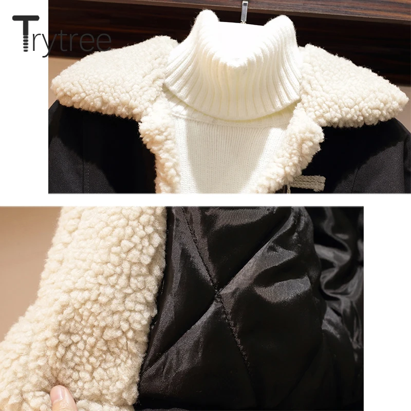 Trytree 2019 осеннее женское повседневное пальто с отложным воротником однобортное