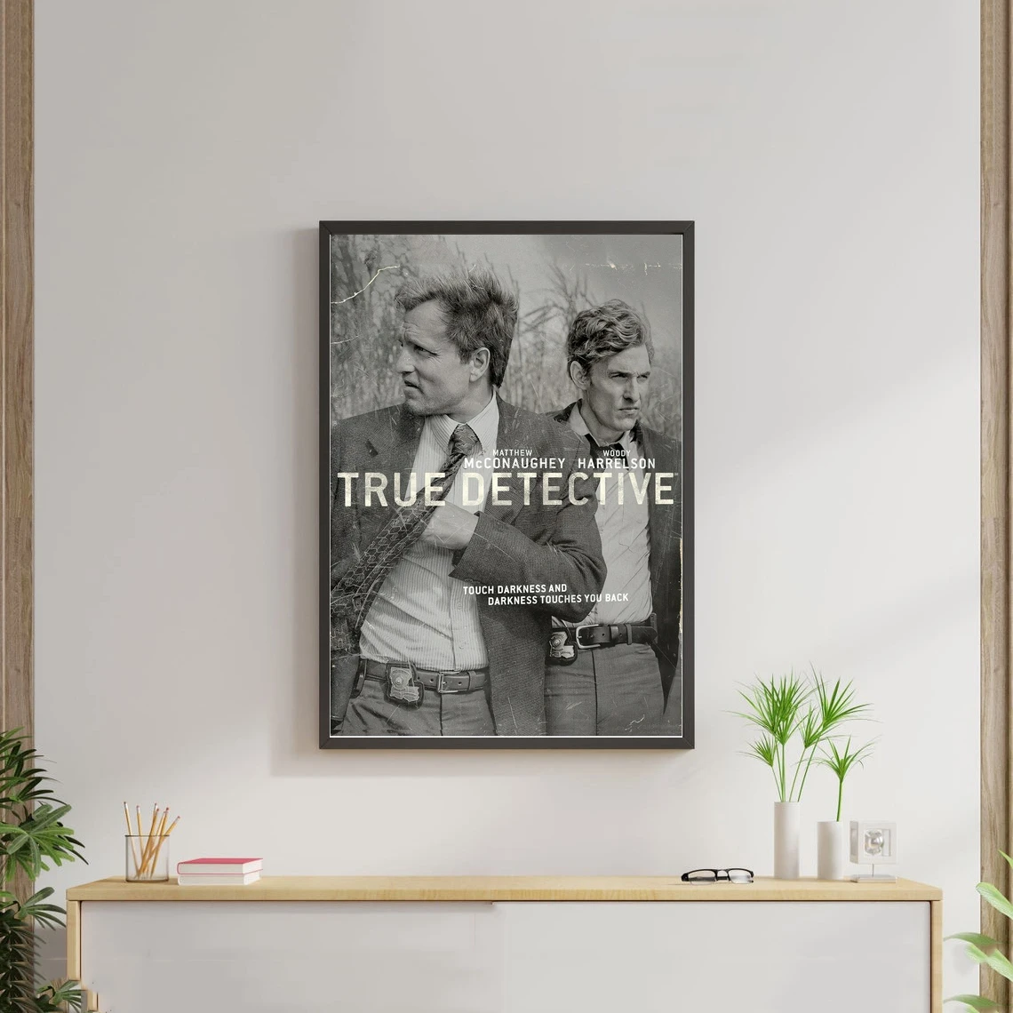 Настоящий детектив постер с фильмом холст художественный принт настенная