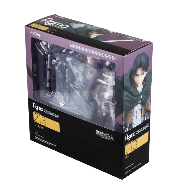 

213 Heichov Levi Ackerman Action Toys Attack on Titan Anime Figure Collectible Figurine 3 Faces and Accesories Movable Model