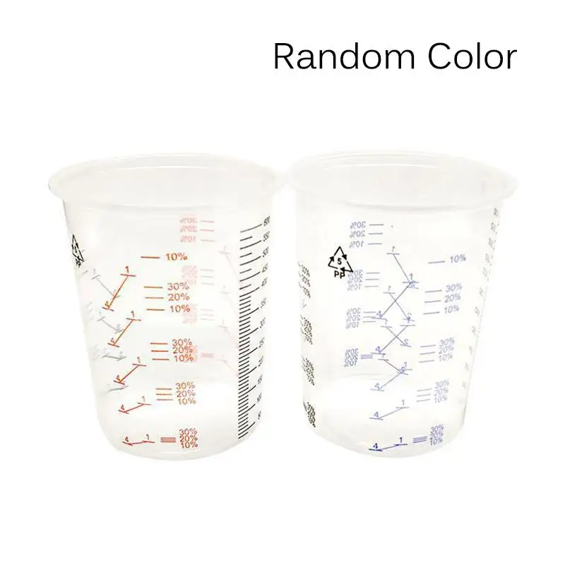 Популярные новые пластиковые чашки для Смешивания Краски 600 мл горшки смешивания