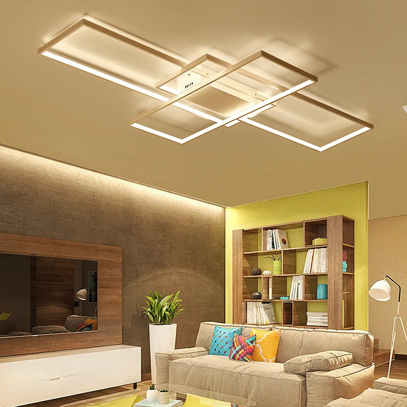 

Modern Simple Creative Living Room LED Ceiling Lamp Three Frame Bedroom Lamp Nordic Atmospheric Net Red Restaurant Study Room