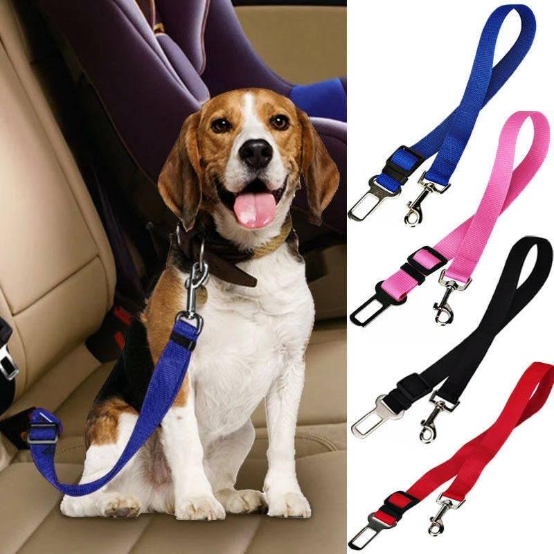 

Pet Dog Harnesses Seat Belt Adjustable Lead Restraint Strap Car Safety Clip for Small Medium Dogs Travel Clip Pet Supplies