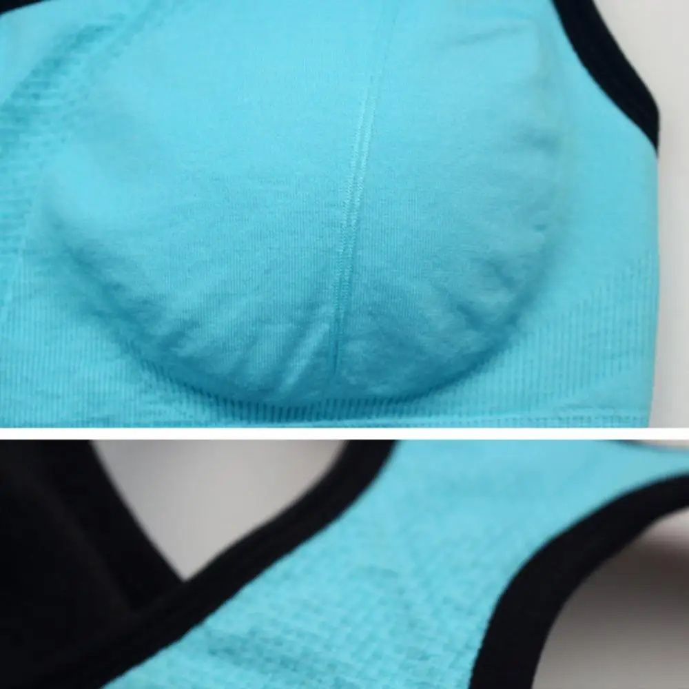 

Chic Women Solid Color Breathable Wireless Padded Bra Running Yoga Push-up Vest 2021