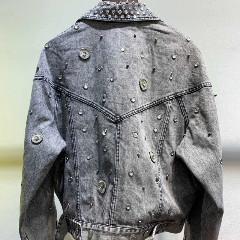 Высокое качество женские джинсовые комплекты из 2 предметов в стиле панк длинные