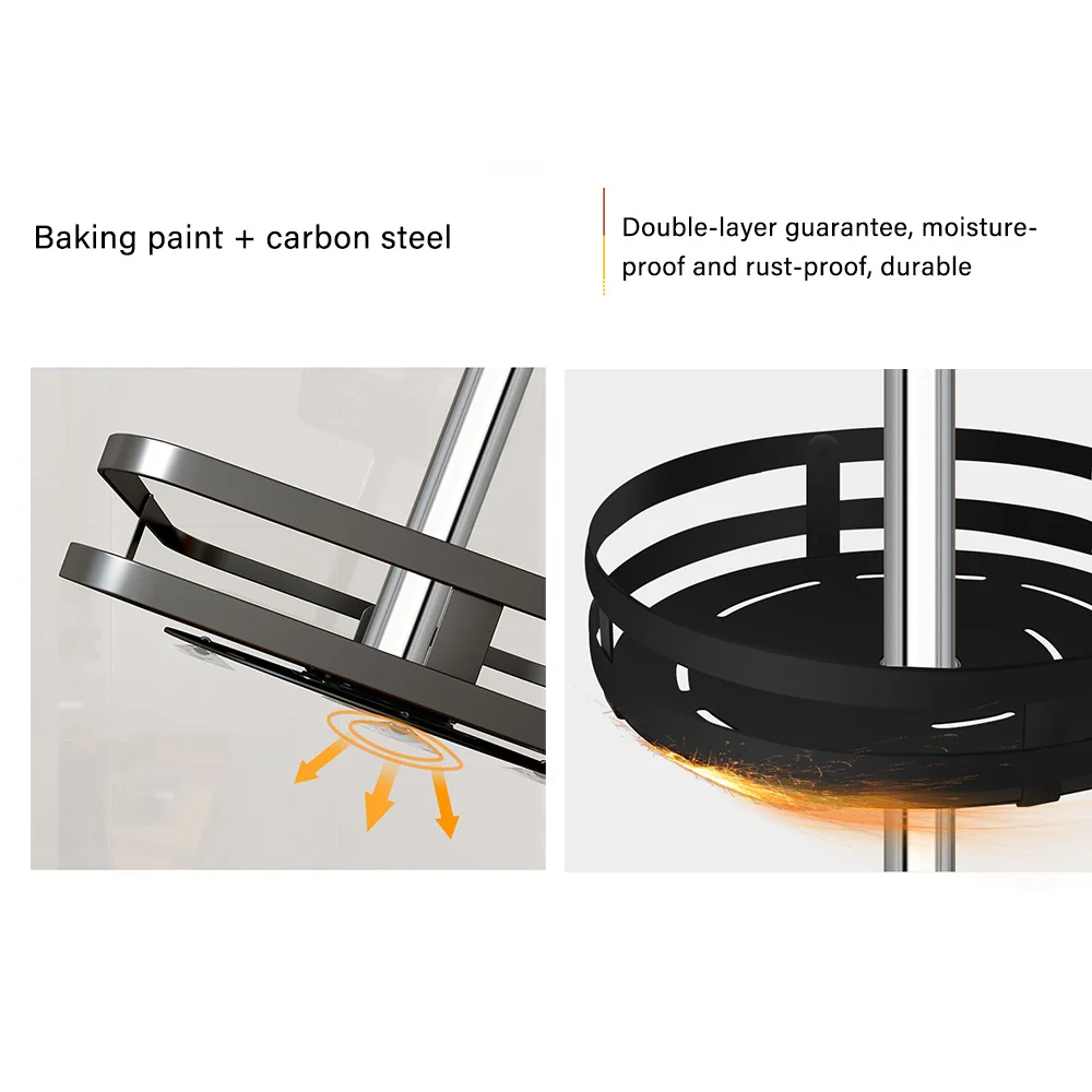 height adjustable lazy susan cabinet organizer rack layer use turntable spice rack for cabinets kitchen fridge bathroom free global shipping