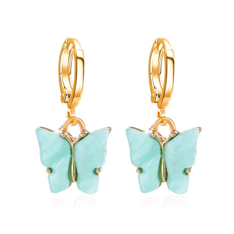 

New Fashion Women Butterfly Drop Earrings Animal Sweet Colorful Acrylic Earrings 2020 Statement Girls Party Jewelry Gift