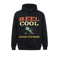 reel cool godfather fishing funny fisherman vintage gift women sweatshirts holiday hoodies faddish youthful sportswears