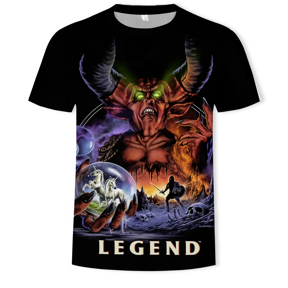 

Fashionable Men's T-shirt Summer Plain New Loose Large Size T-shirt Men's 3DT Shirt Comfortable, Breathable, Cool Knight