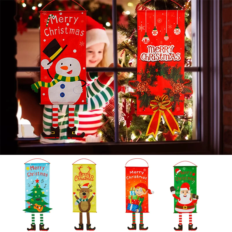 

Christmas Porch Sign Banner Christmas Wall Decoration Party Supplies for Home Front Door AC889