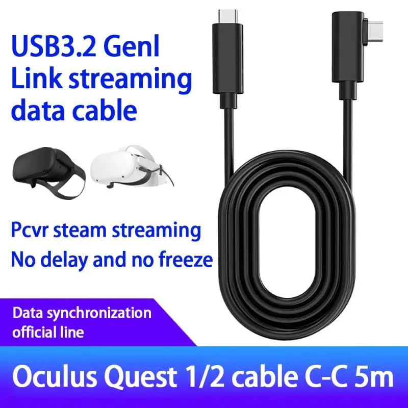 For Oculus Quest 2 USB A to C Cable Type VR Glasses Charger Data Transmission 3/4/5 Meters Accessories | Электроника