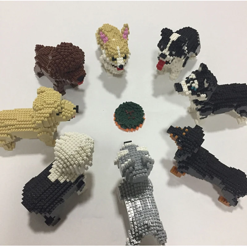 PZX милое животное строительный блок 950 шт. ребенок может спокойно играть кирпича