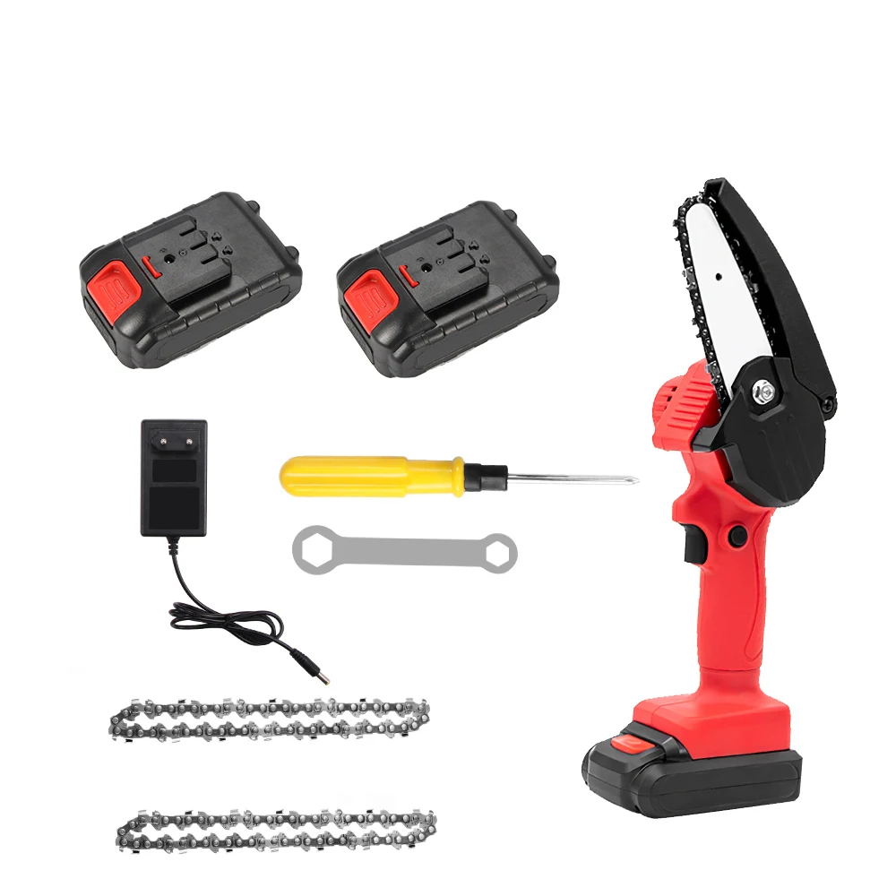 

550W Cordless Electric Chainsaw Handheld Wood Logging Saw Rechargeable Chain Saw Rotary Tools For Cutting Woodworking Tools
