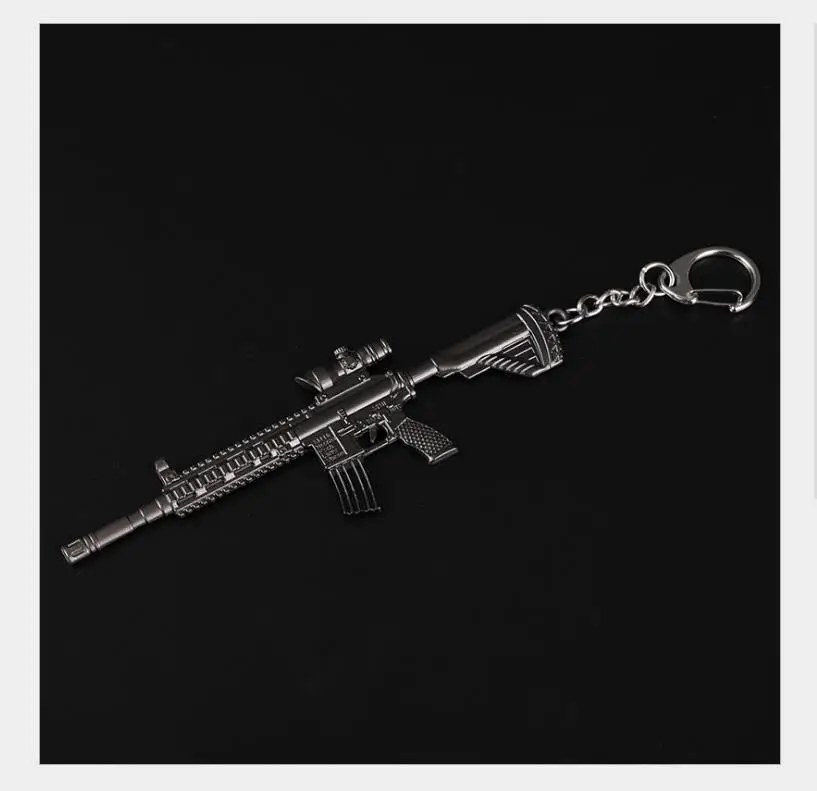 2 шт. 15 стилей 12 см игровой снайперский брелок "Боевые поля" брелок 98K AK47 пистолет из сплава ключей ювелирных изделий Подарок для поклонников PUBG Мужские крючки.