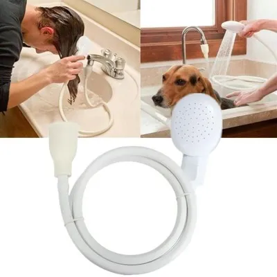 

New Pet Dog Cat Shower Bath Head Multi-functional Tap Faucet Spray Drains Strainer Hose Sink Washing Pets Hair