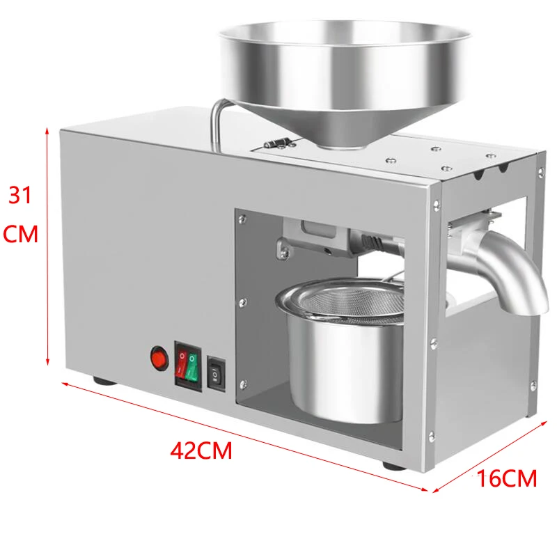 110 В/220 В автоматический холодный пресс для масла из нержавеющей стали семян