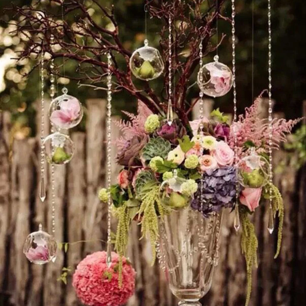 

1M Acrylic Crystal Garland DIY Wedding Decoration Octagonal Diamond Acrylic Crystal Curtain Clear Bead Pendant Hanging Decor